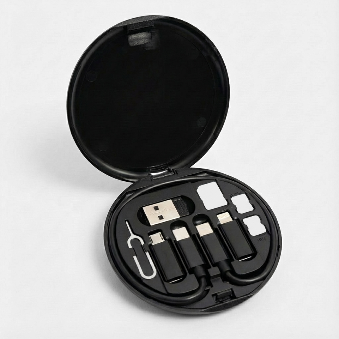 9-in-1 Travel Cable Organiser With Charging Adapters - Jurni