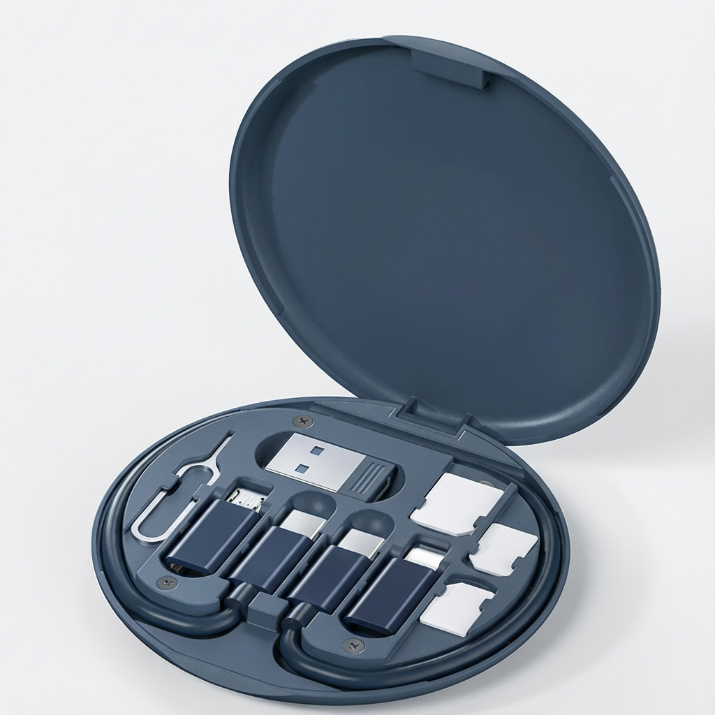 9-in-1 Travel Cable Organiser With Charging Adapters - Jurni