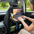 Car Seat Back Organiser With Foldable Tray Table - Jurni