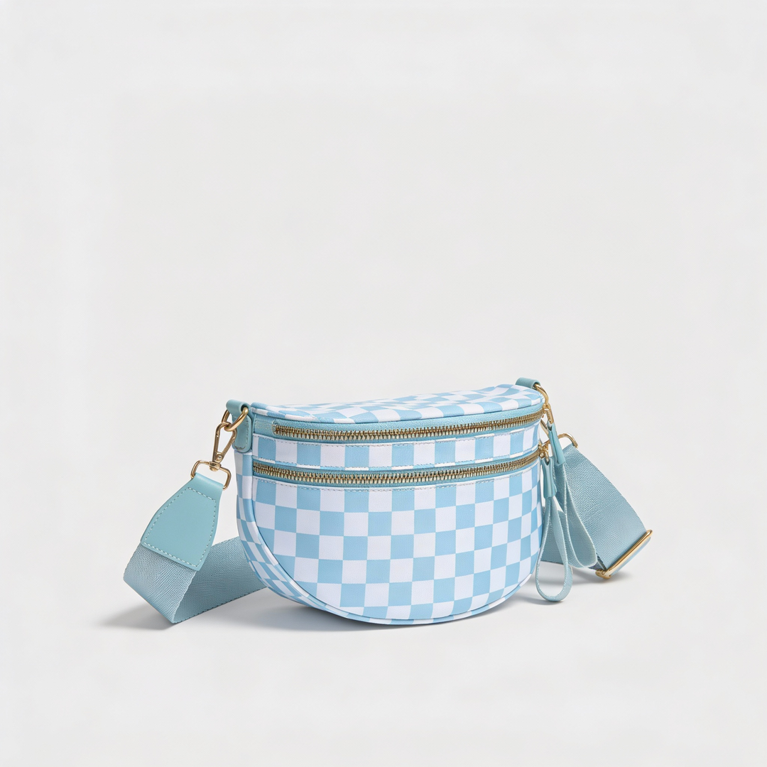 Checkered Crossbody Travel Belt Bag - Jurni