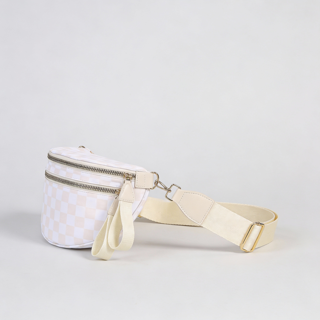 Checkered Crossbody Travel Belt Bag - Jurni