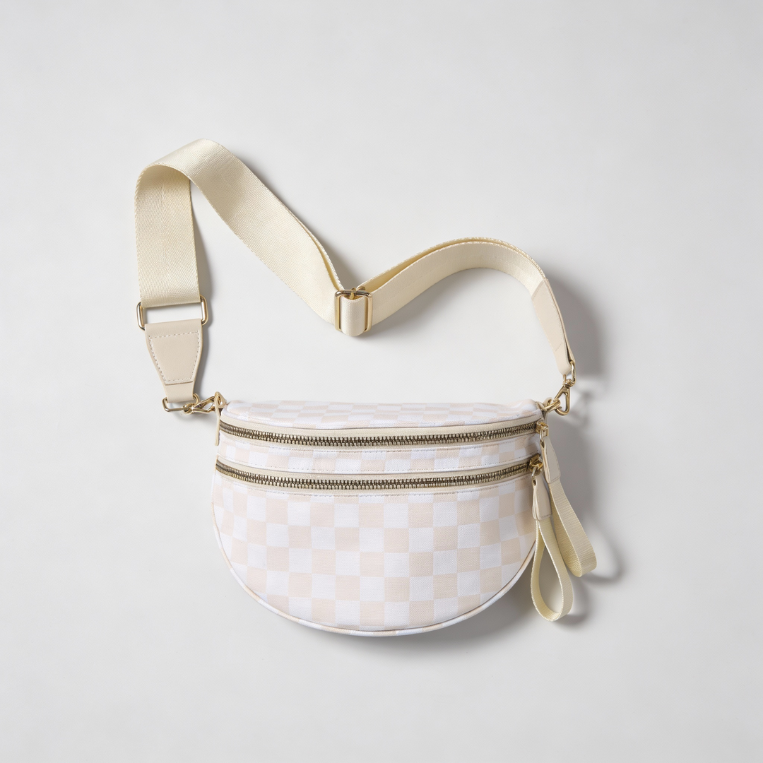 Checkered Crossbody Travel Belt Bag - Jurni
