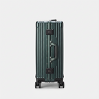 Green Compact Carry-On Suitcase With Front-Opening Design - Jurni