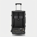 Black Compact Carry-On Suitcase With Front-Opening Design - Jurni