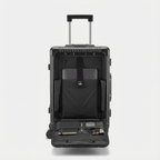 Black Compact Carry-On Suitcase With Front-Opening Design - Jurni