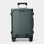 Green Compact Carry-On Suitcase With Front-Opening Design - Jurni