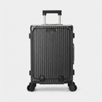 Black Compact Carry-On Suitcase With Front-Opening Design - Jurni