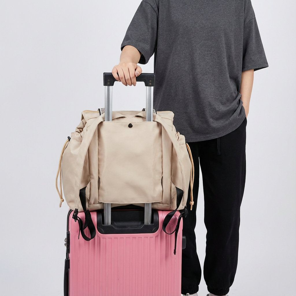 Beige Convertible Everyday Travel Tote Backpack - Jurni