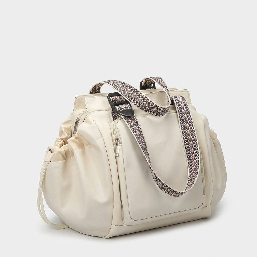 Beige Convertible Everyday Travel Tote Backpack - Jurni