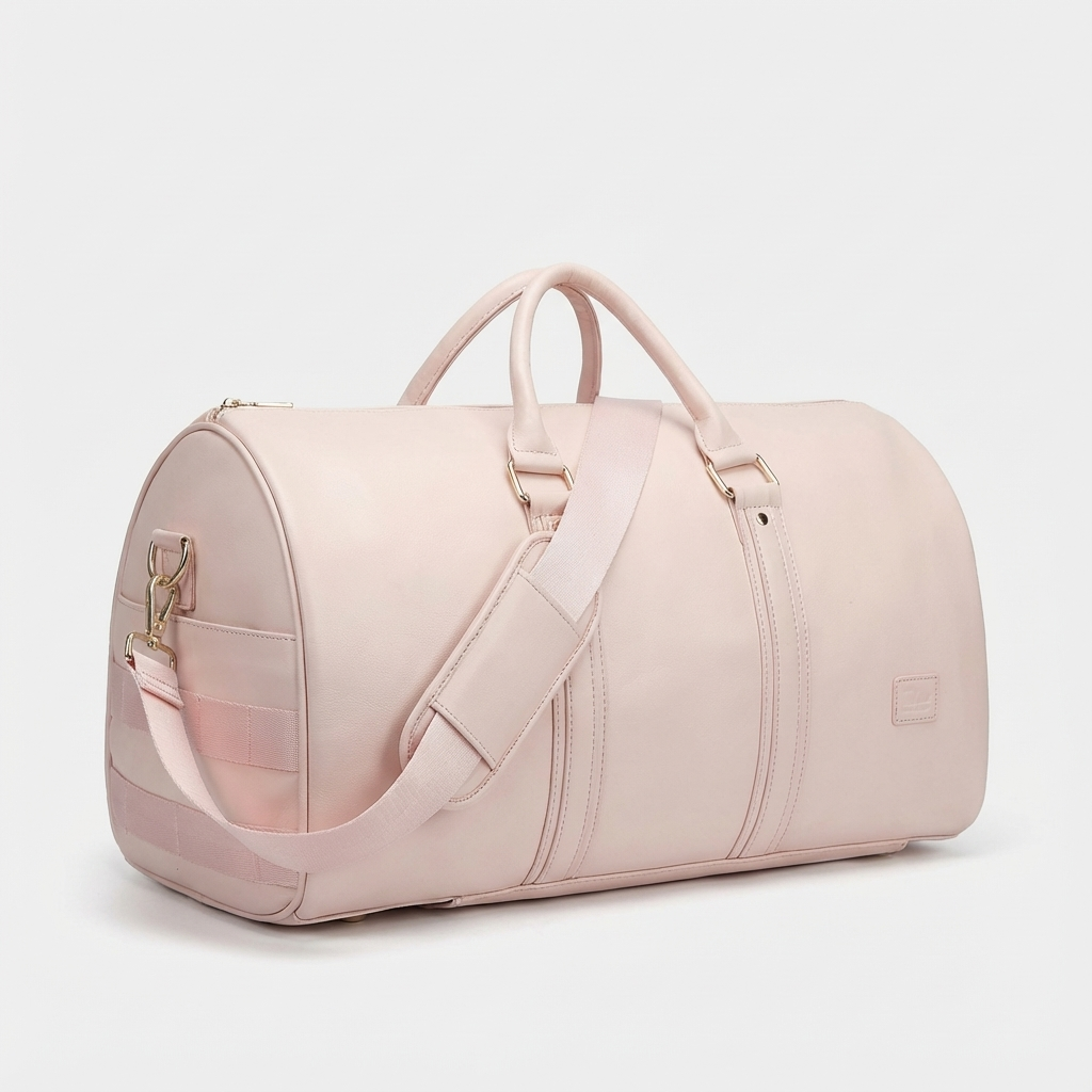 Pink Garment Duffel Bag With Zip-Out Layout - Jurni