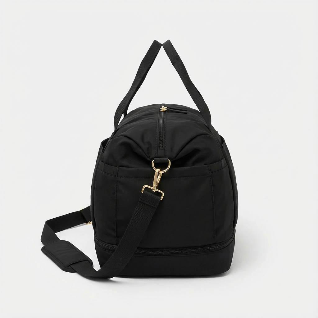 Black Large Capacity Travel Gym Duffel Bag - Jurni