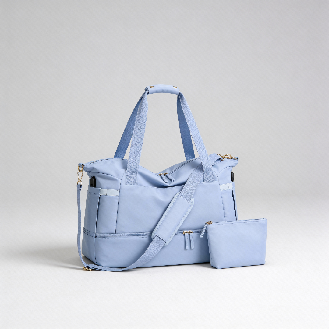 Blue Large Capacity Travel Gym Duffel Bag - Jurni