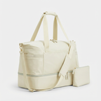 Beige Large Capacity Travel Gym Duffel Bag - Jurni